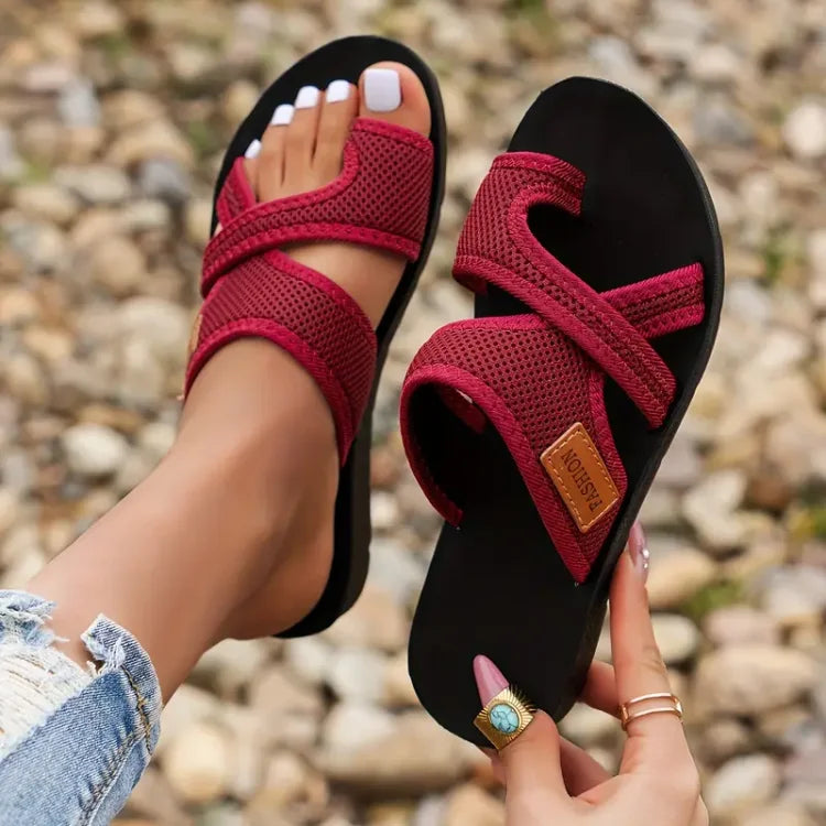 Ivyshape | Mesh Slide Sandals