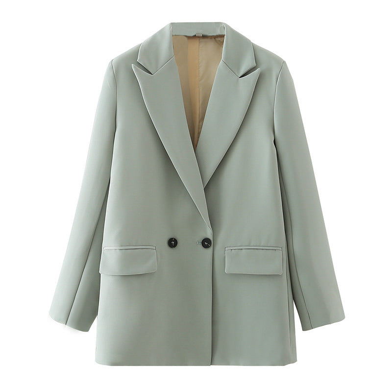 Ivyshape | Multicolor Double-Breasted Suit Coat