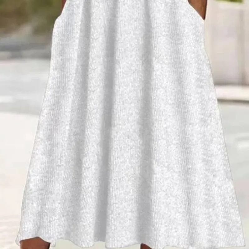 Summer Casual Midi Dress with Half Sleeves | Perfect for Casual Days