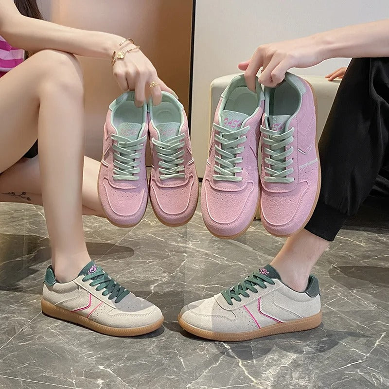 Stylish Faux Suede Running Sneakers for Women