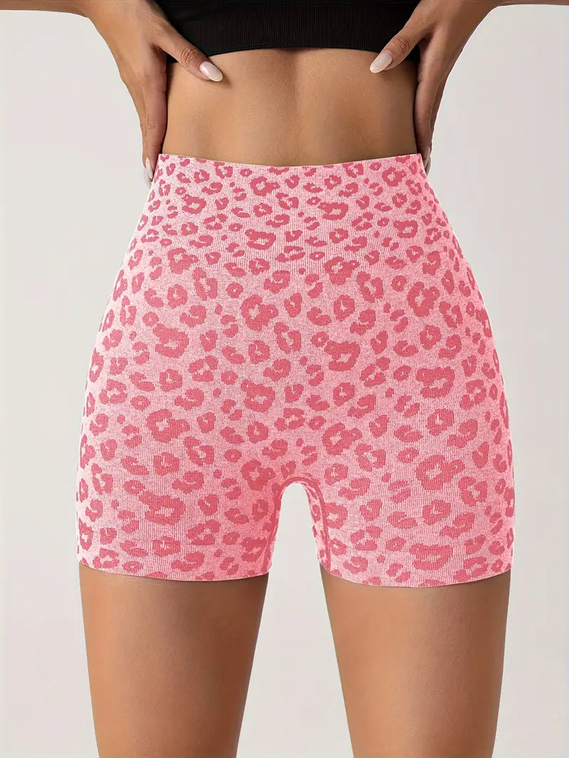 Ivyshape | Seamless Shorts with Leopard Print