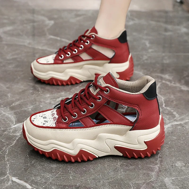 Stylish High-Top Platform Sneakers for Women