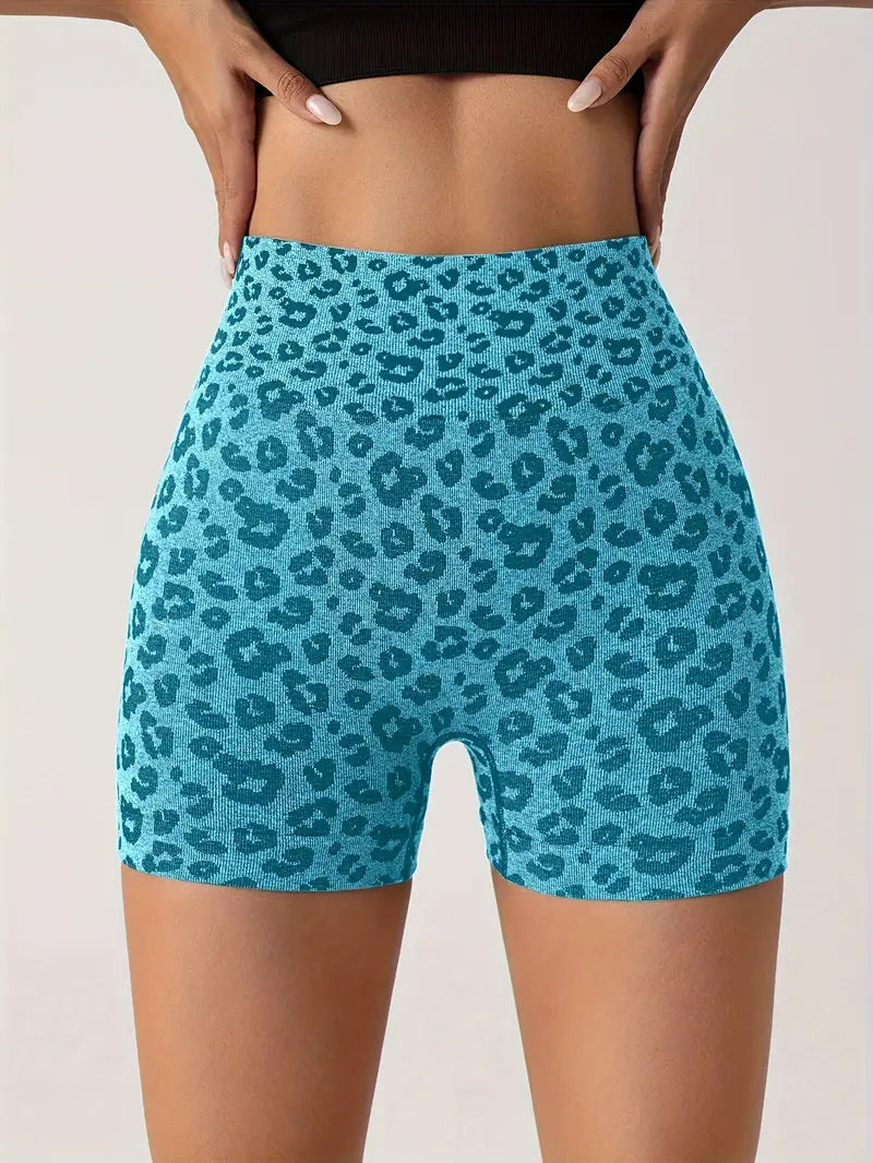 Ivyshape | Seamless Shorts with Leopard Print