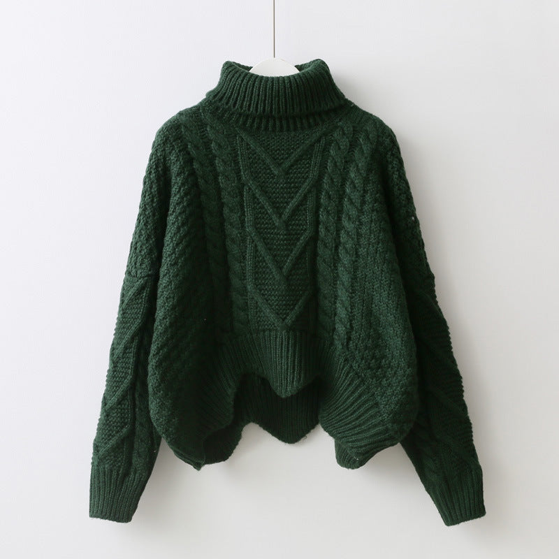 Ivyshape | Warm Thick Twist Turtleneck Sweater