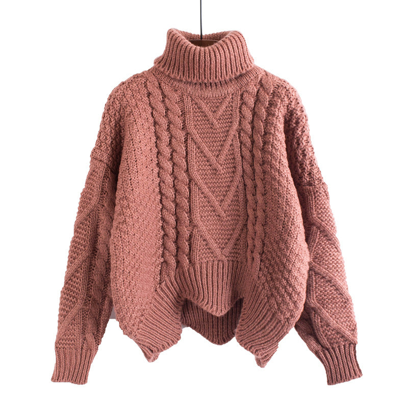 Ivyshape | Warm Thick Twist Turtleneck Sweater