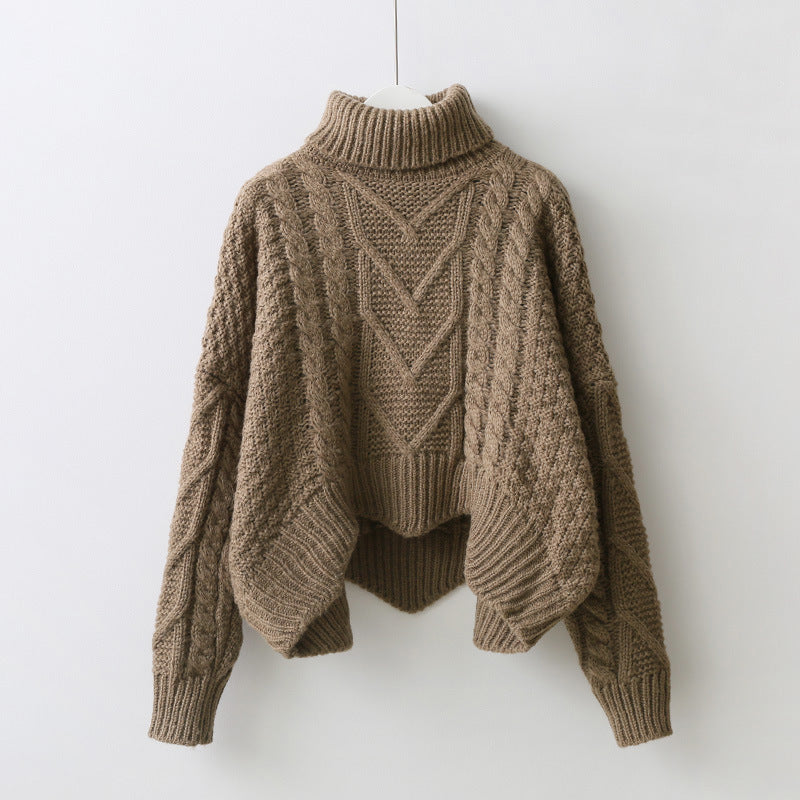 Ivyshape | Warm Thick Twist Turtleneck Sweater