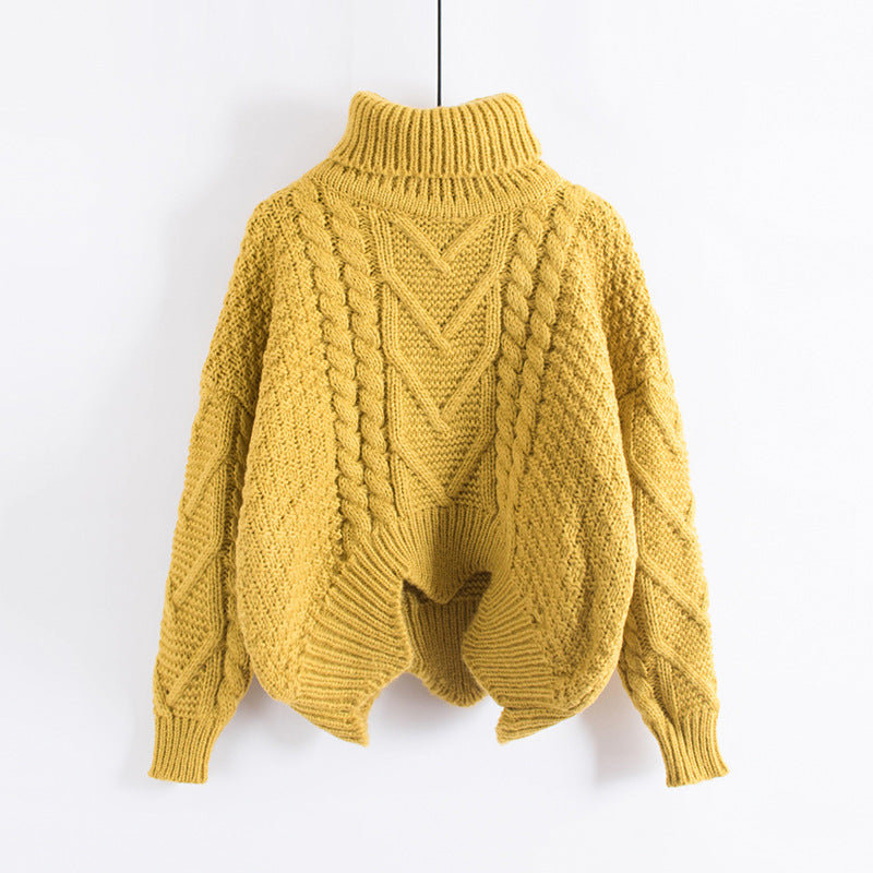 Ivyshape | Warm Thick Twist Turtleneck Sweater