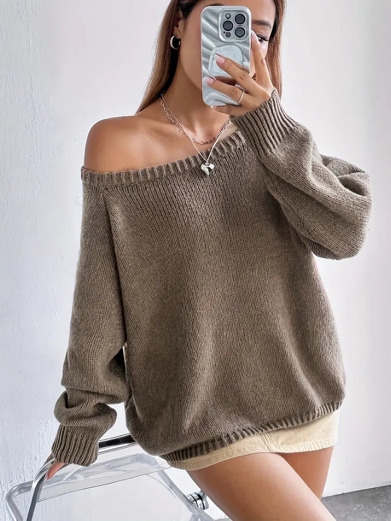 Ivyshape | Solid Color Crew Neck Sweater