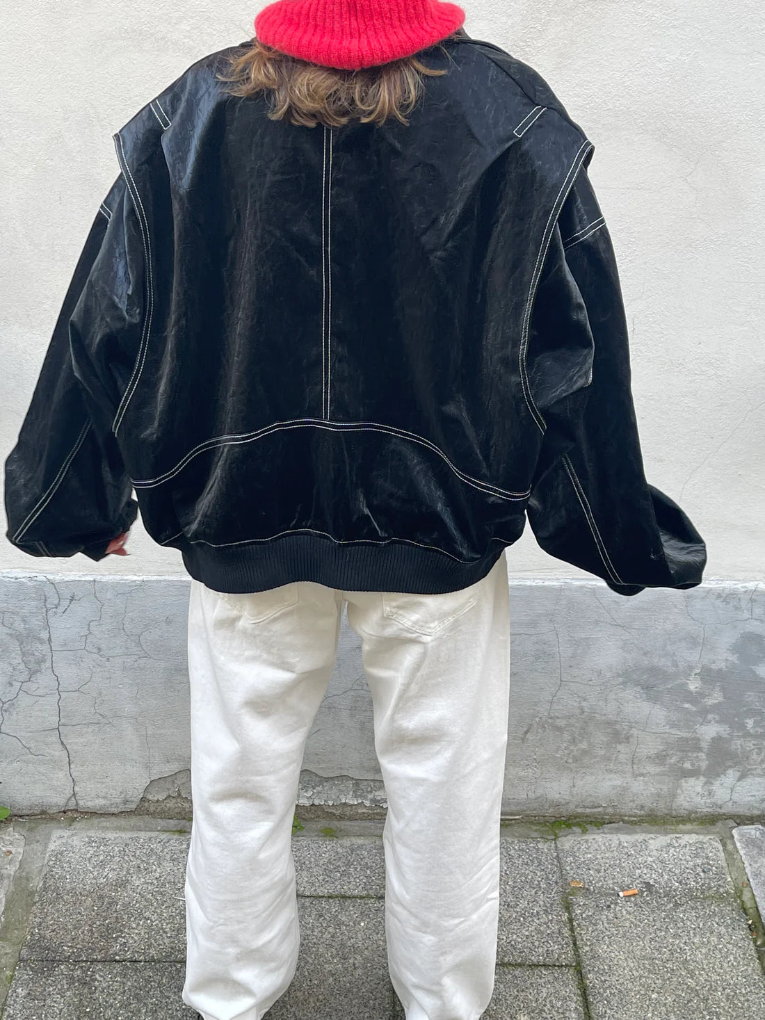 Ivyshape | Oversized Contrast Jacket