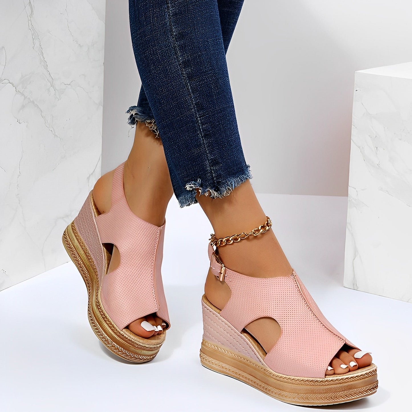 Ivyshape | Women's Stylish Platform Sandals Wedge