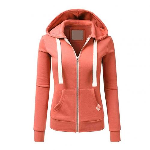 Ivyshape | Wool Zip-Up Hoodie Jacket for Women