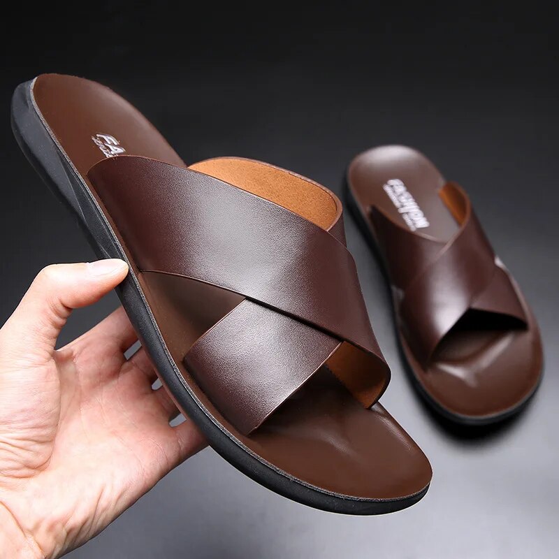 Ivyshape | Casual Non-Slip Leather Sandals