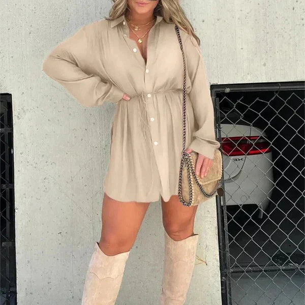 Long Sleeve Romper Dress - Casual - Lightweight - Ideal for Spring and Summer