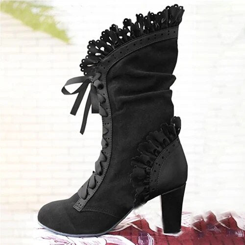 Ivyshape | Women's High Heels Boots Waterproof