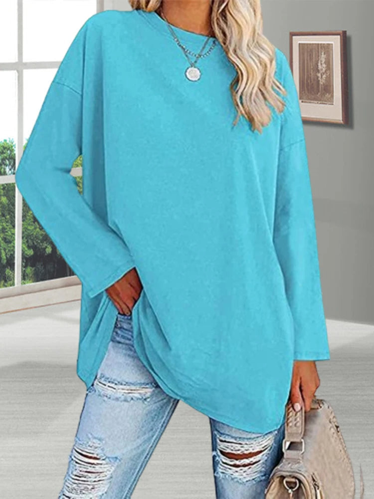 Casual Solid Color Pullover for Women