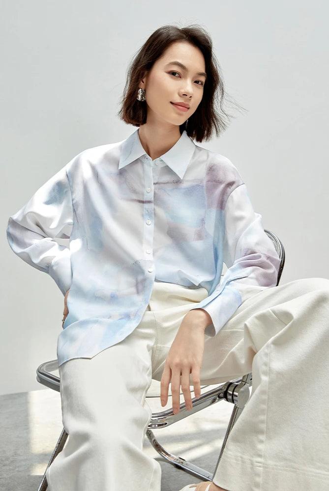 Artistic Print Casual Shirt for Women