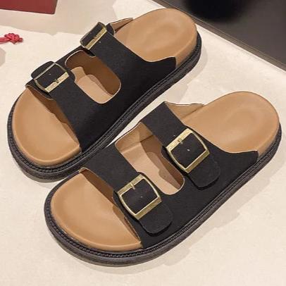 Trendy Thick Bottom Slip-On Sandals for Women