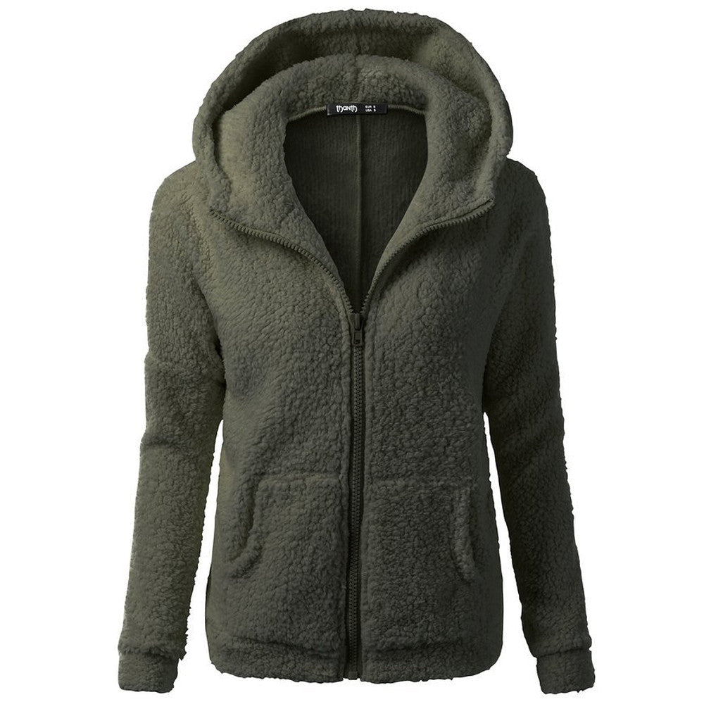 Ivyshape | Stylish Windproof Autumn Hoodie with Zipper for Women