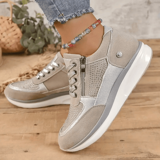 Ivyshape | Women's Sneakers with Zipper