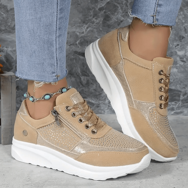 Ivyshape | Women's Sneakers with Zipper