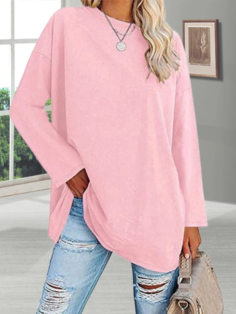 Casual Solid Color Pullover for Women