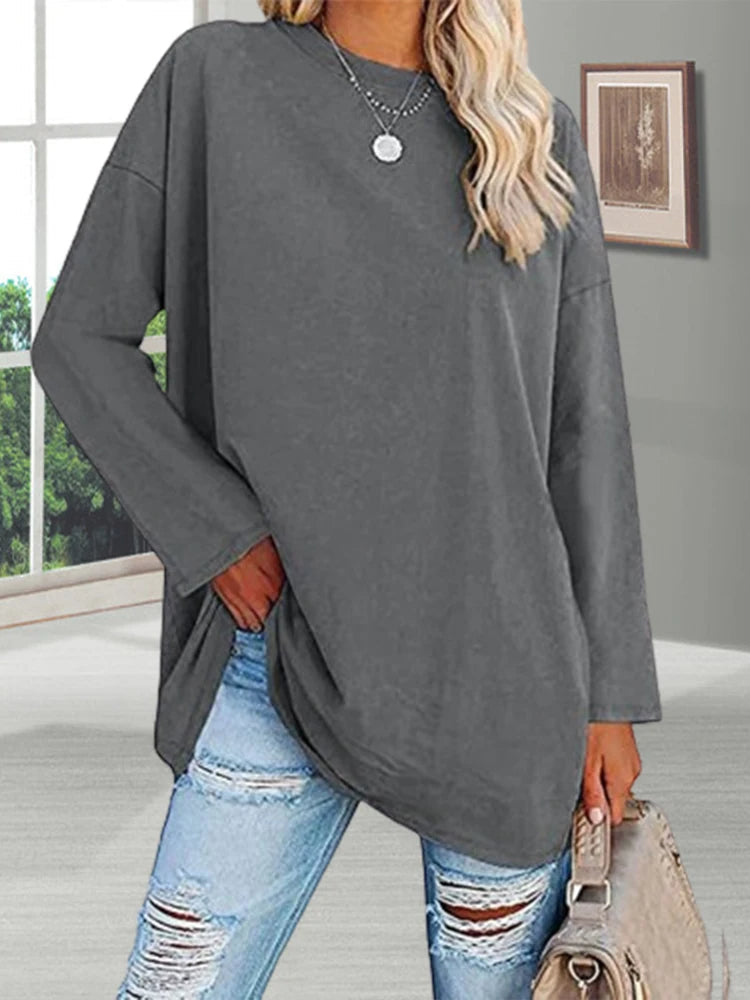 Casual Solid Color Pullover for Women