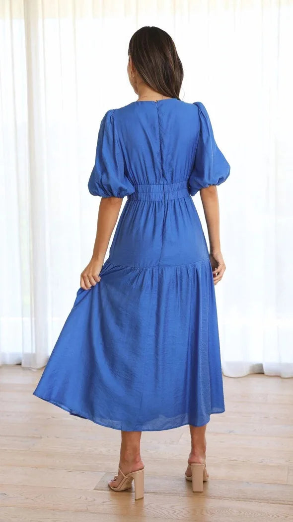 Ivyshape | Puff Sleeve Maxi Dress