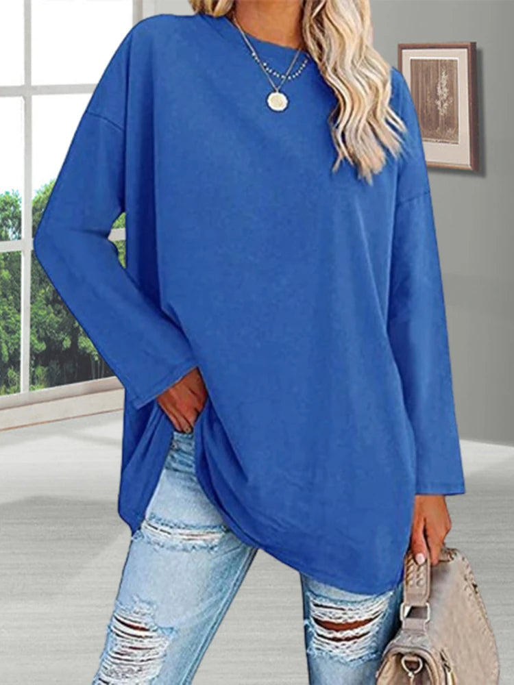 Casual Solid Color Pullover for Women