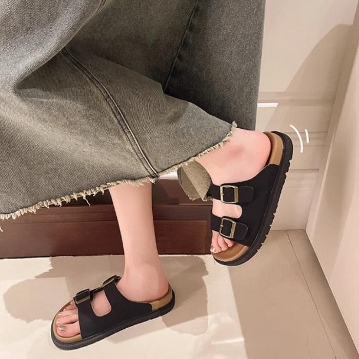 Trendy Thick Bottom Slip-On Sandals for Women