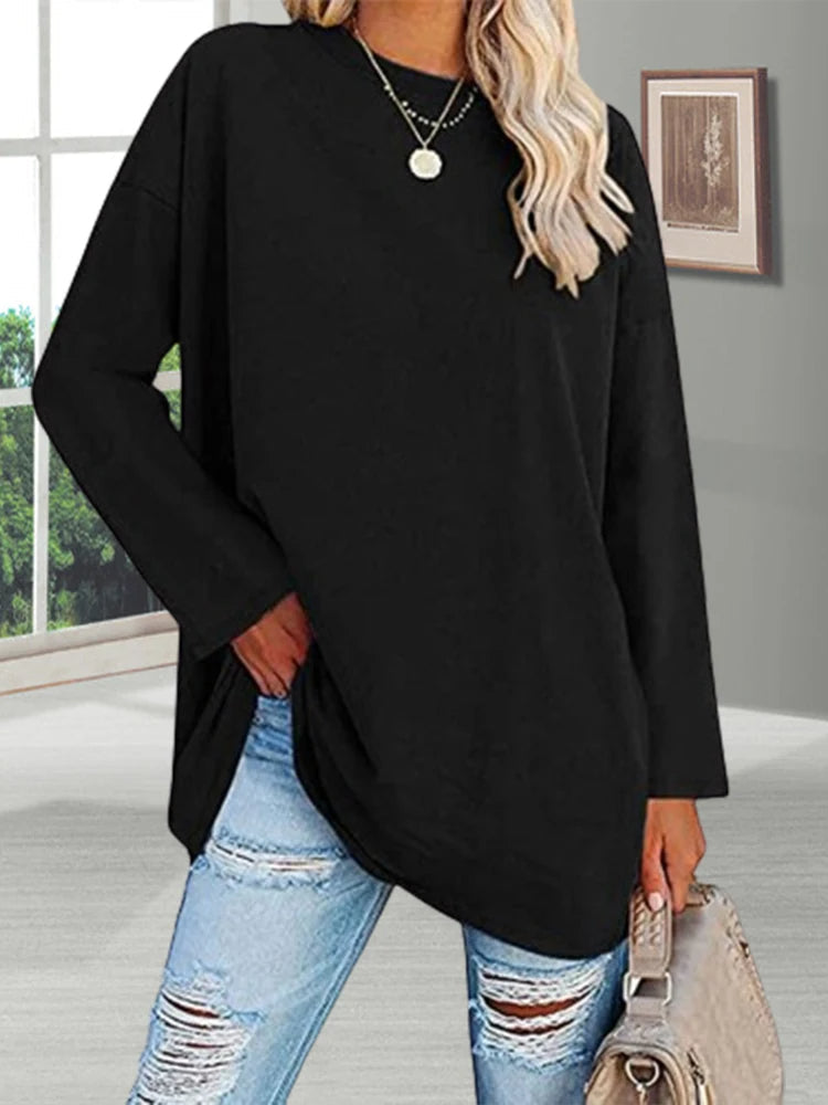 Casual Solid Color Pullover for Women