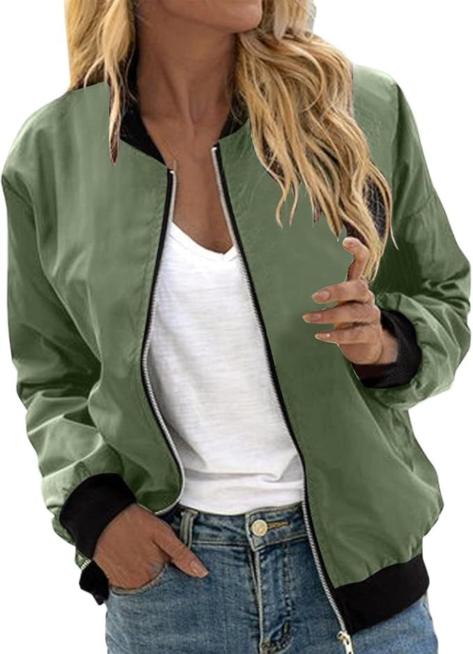 Ivyshape | Bomber jacket with floral pattern for women