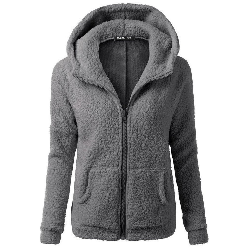 Ivyshape | Stylish Windproof Autumn Hoodie with Zipper for Women