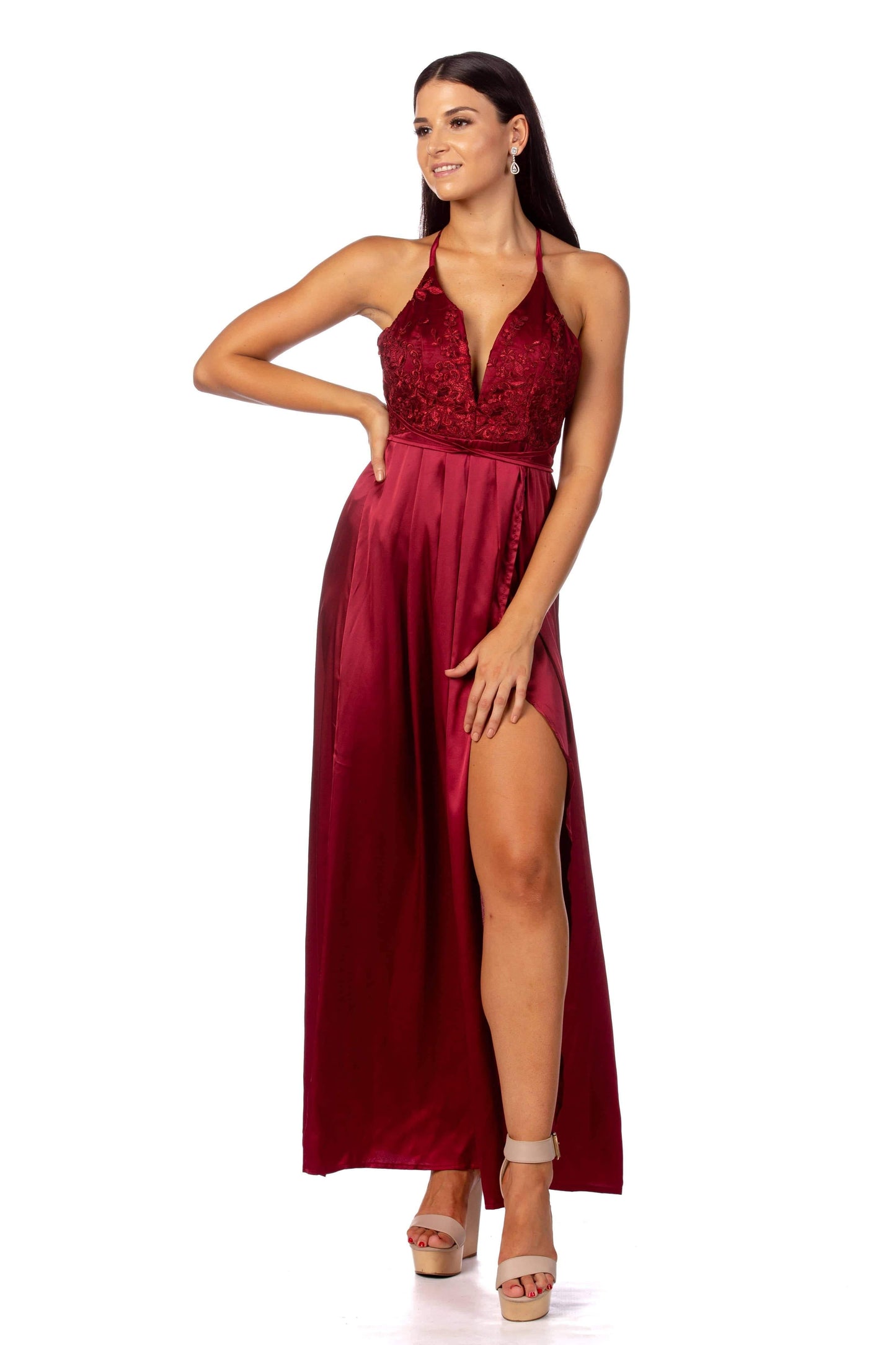 Wine Formal Dress