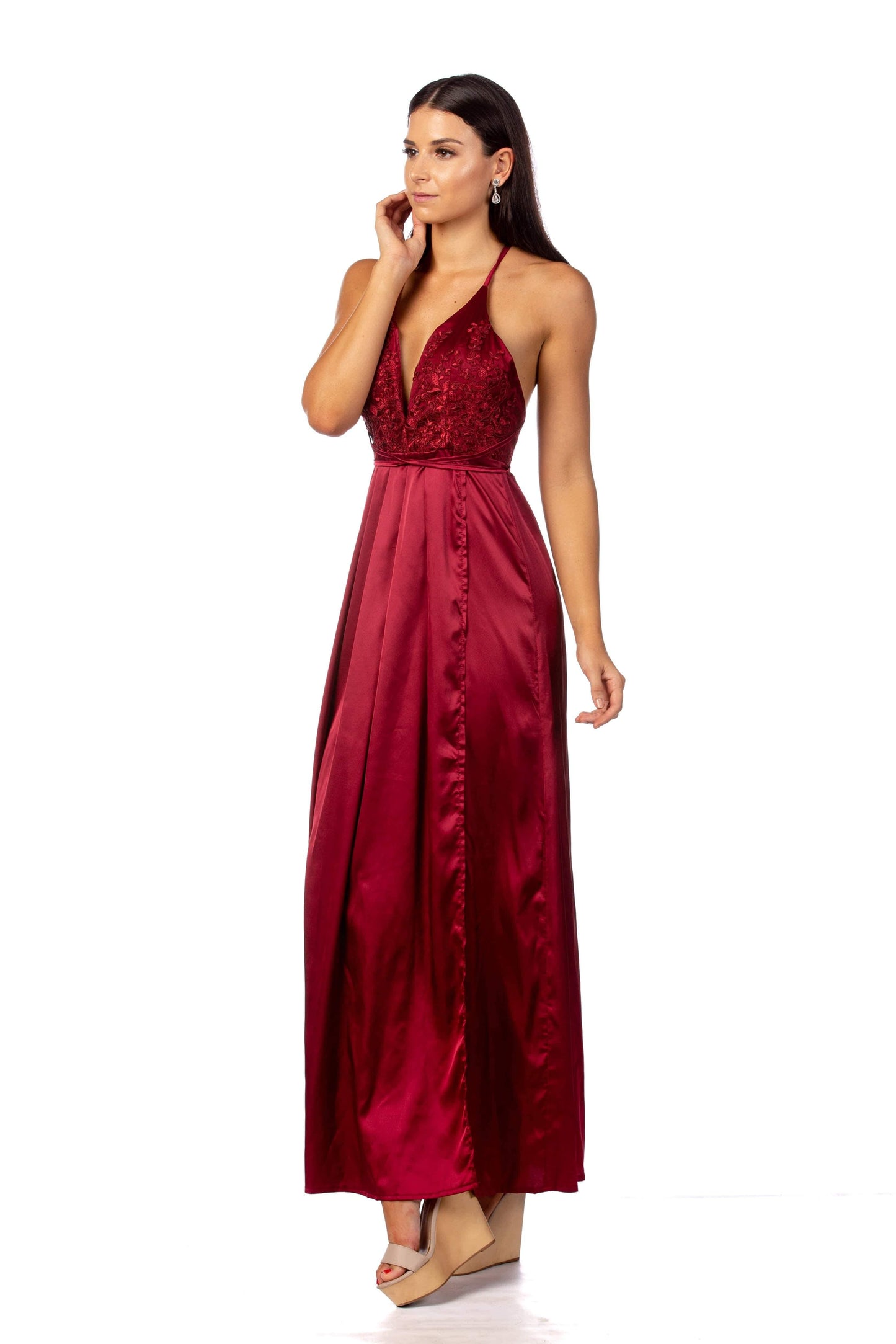 Wine Formal Dress