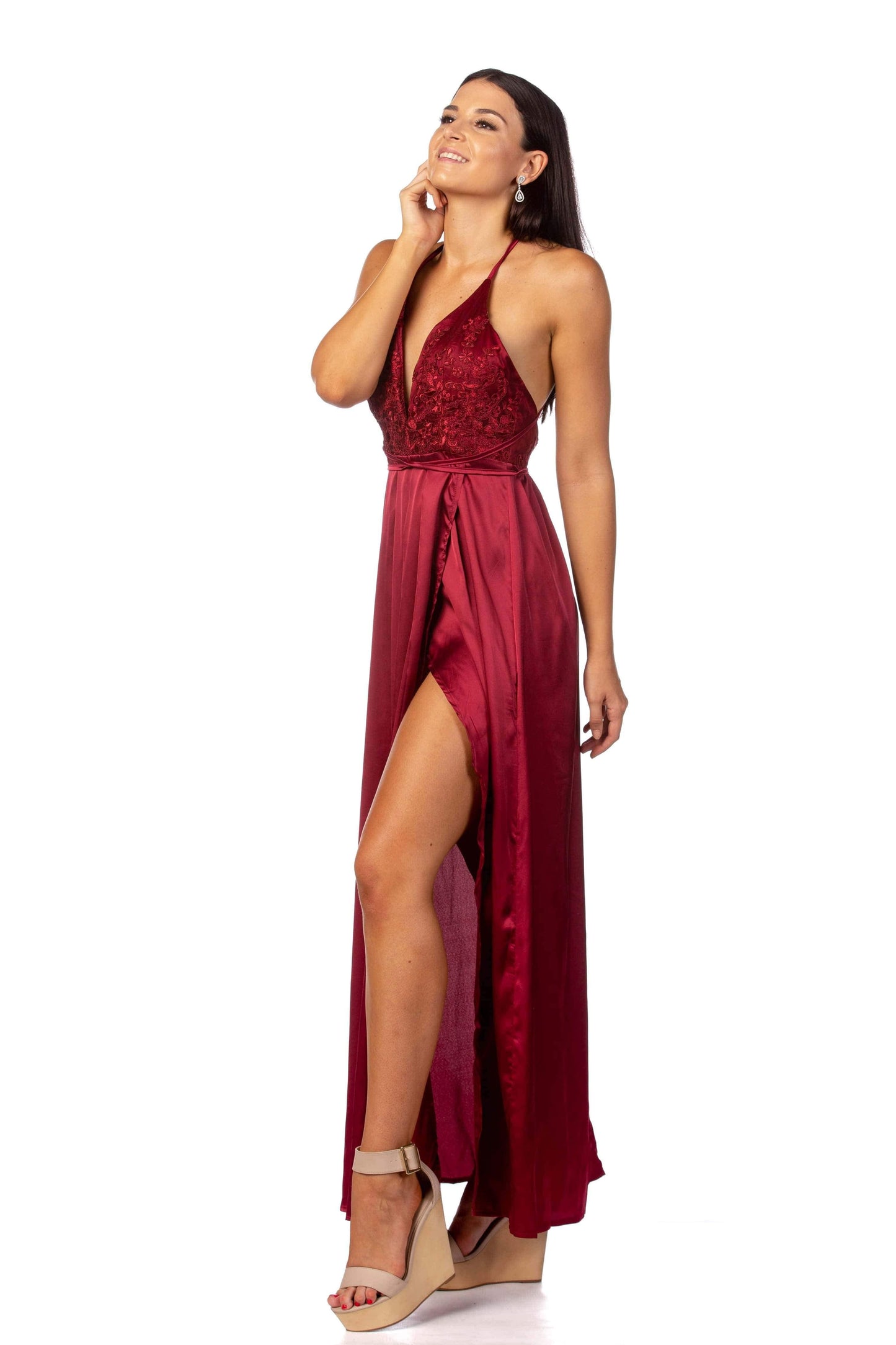 Wine Formal Dress