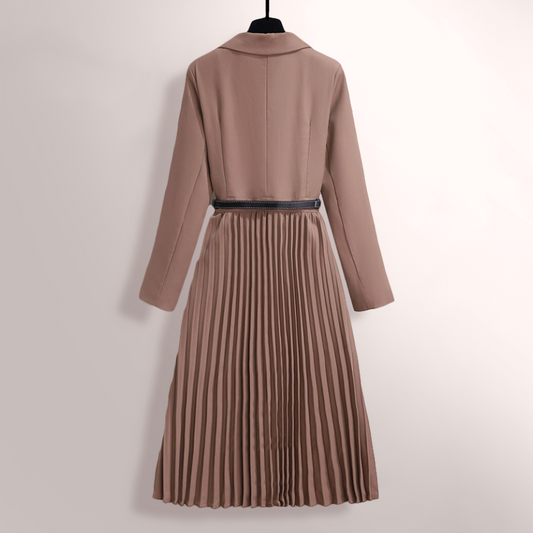 Intricate Pleated Trench Coat