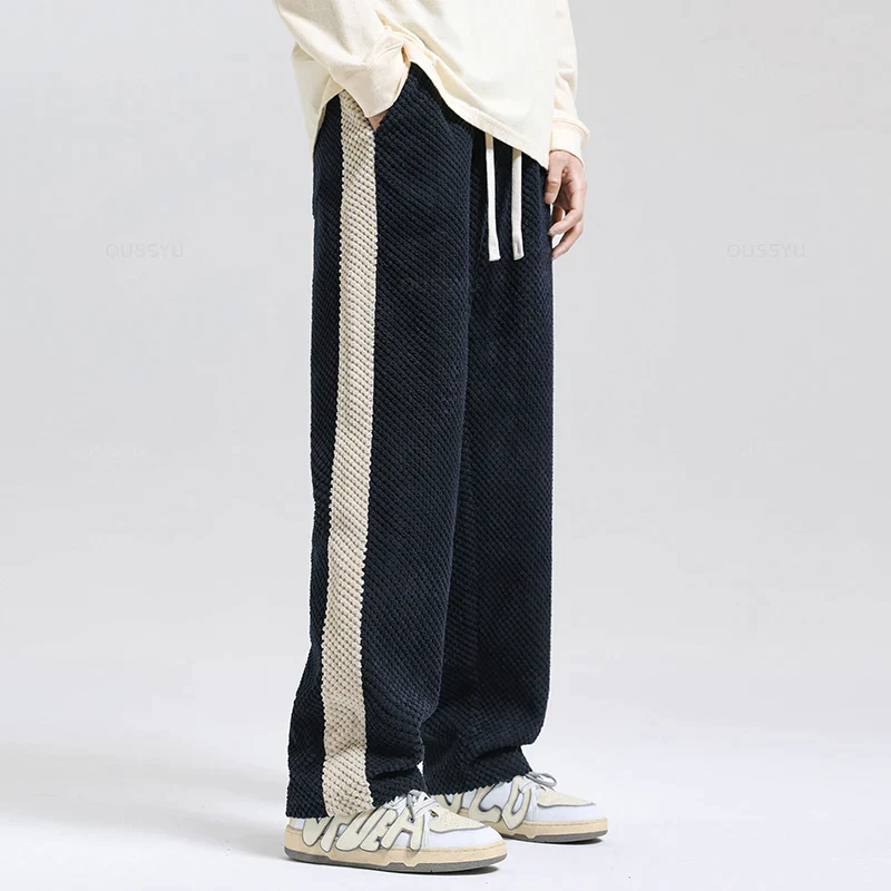 Ivyshape | Straight-Cut Corduroy Joggers