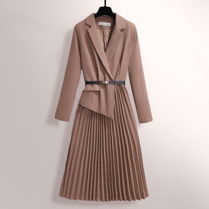 Intricate Pleated Trench Coat