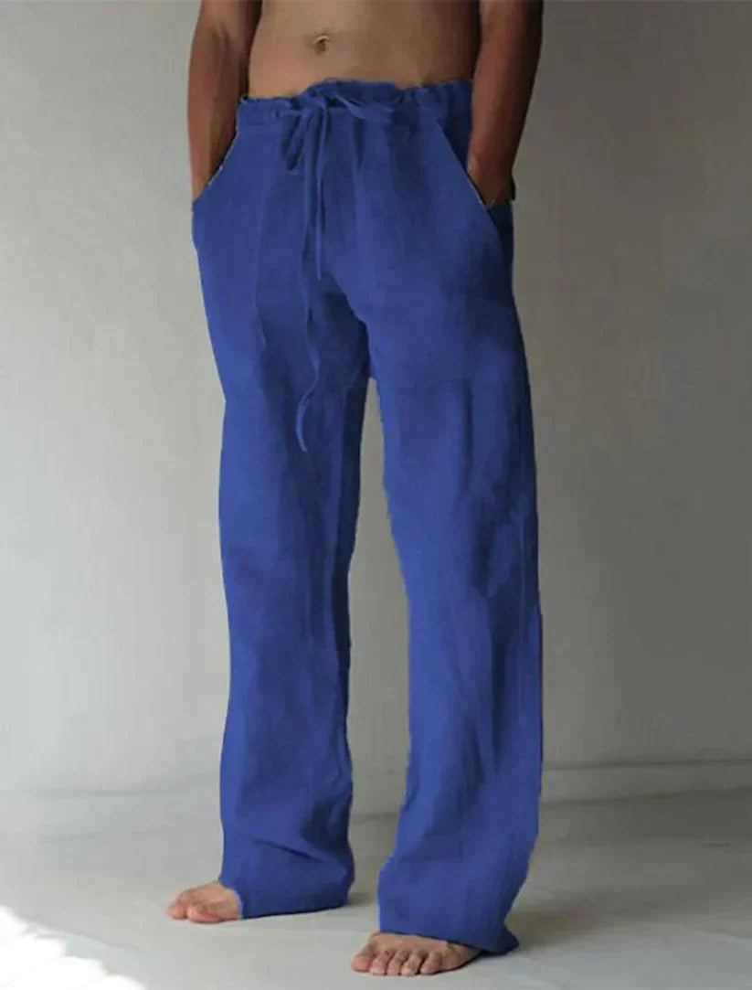 Ivyshape | Men's Baggy Linen Pants