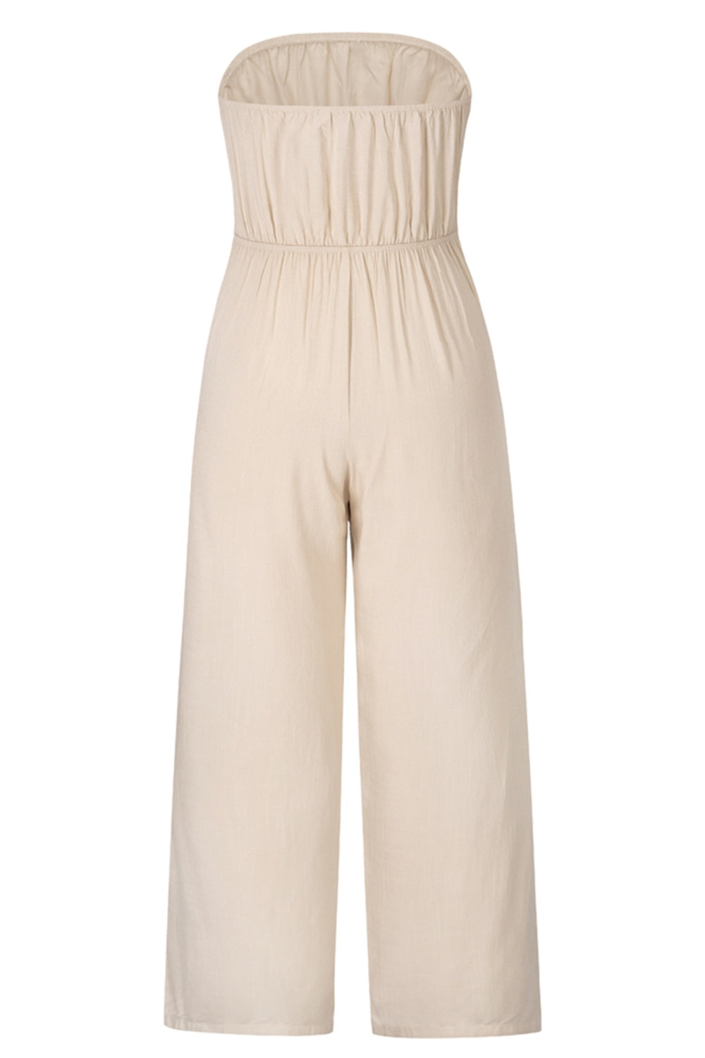 Ivyshape | Tied Cutout Tube Wide Leg Jumpsuit