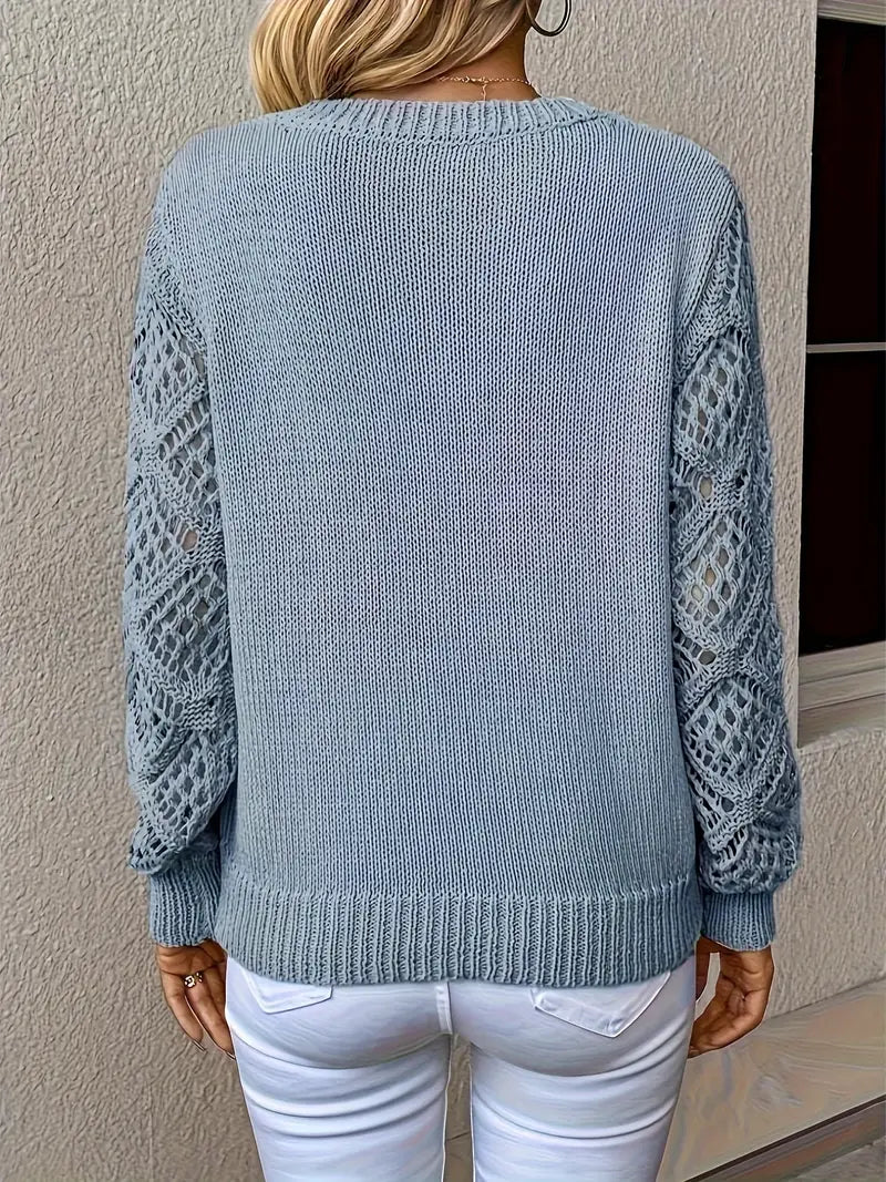 Ivyshape | Stylish V-Neck Pullover Sweater