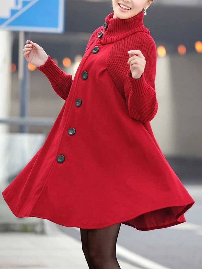 Ivyshape | Longer Coat In Plus Size