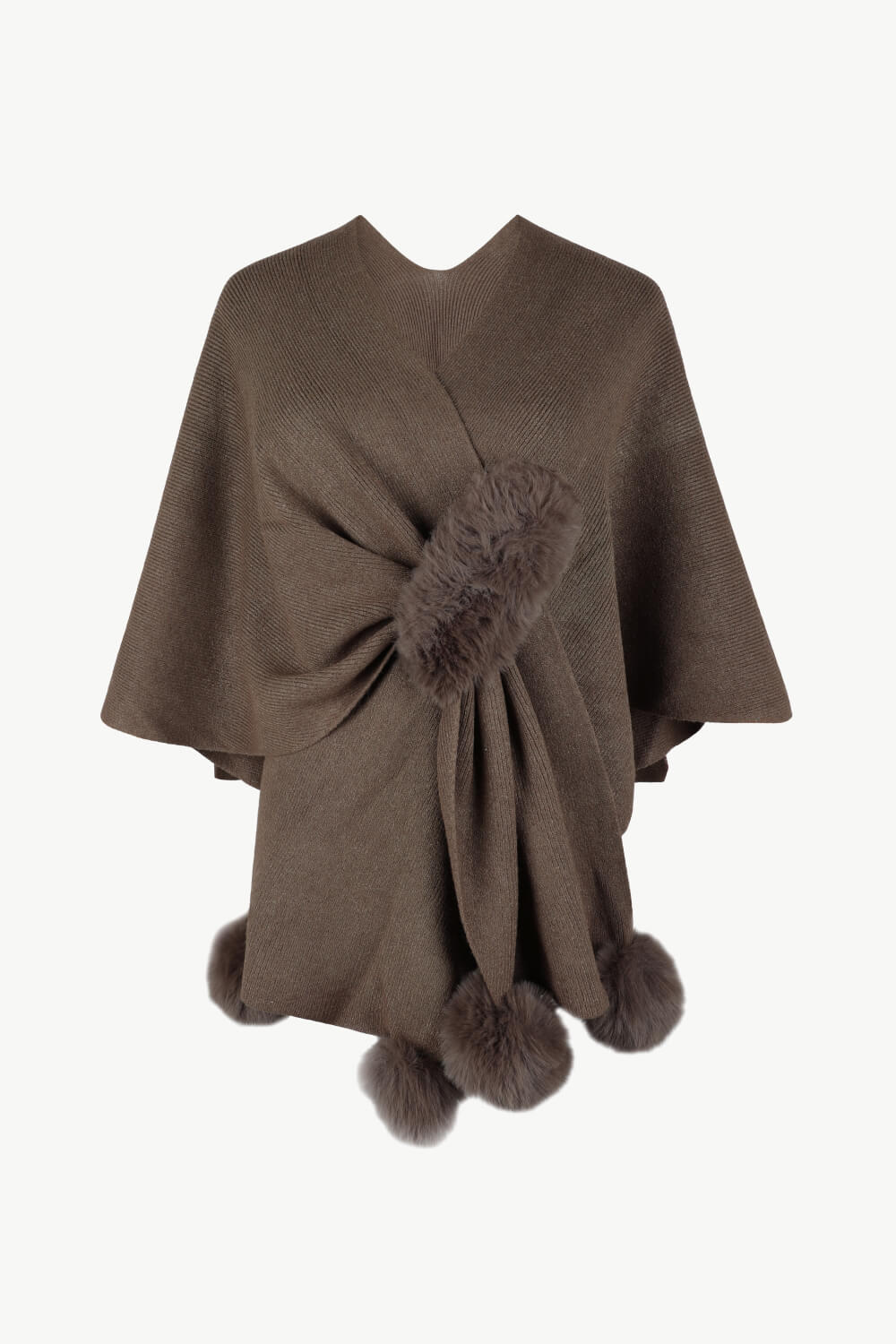 Ivyshape | Woolen Women's Poncho Sasha