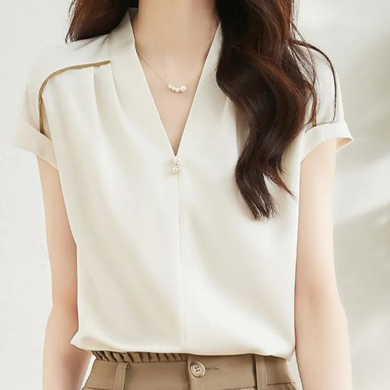 Timeless Sleeveless V-Neck Shirt for Women