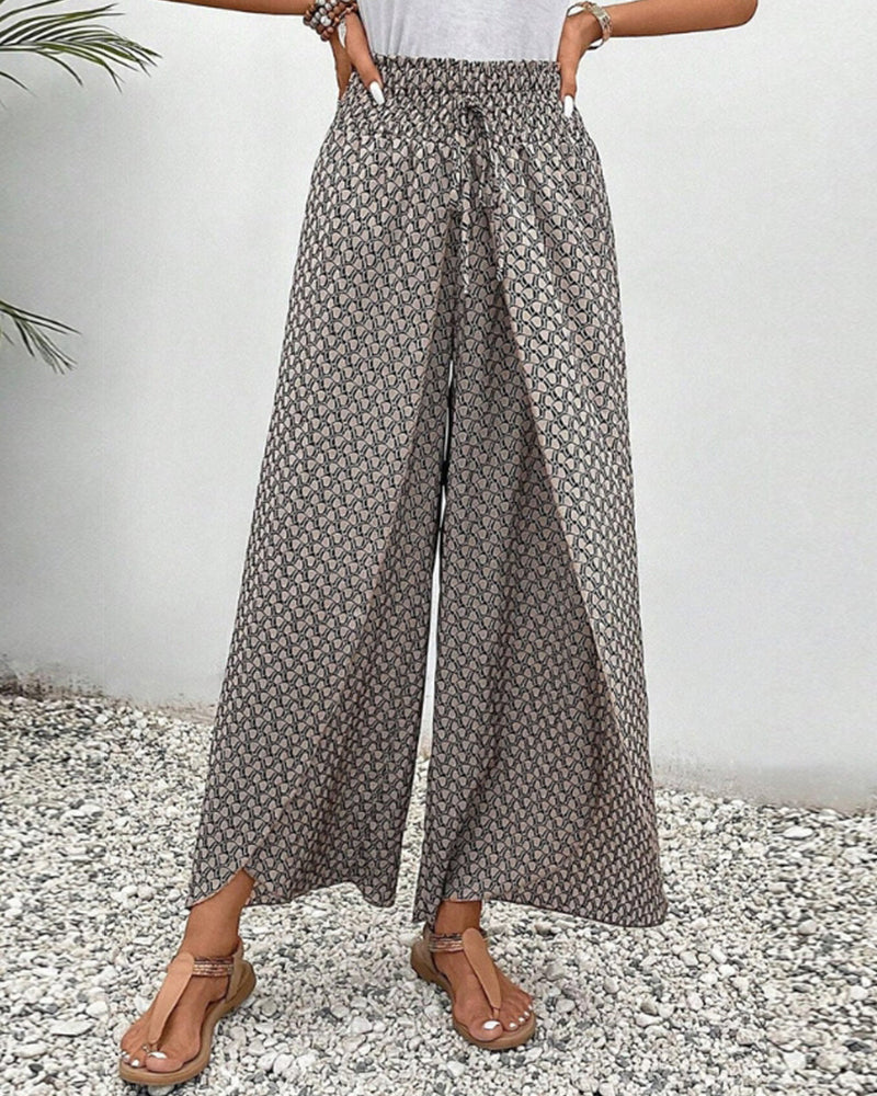 Ivyshape | Women's Pants with Geometric Print