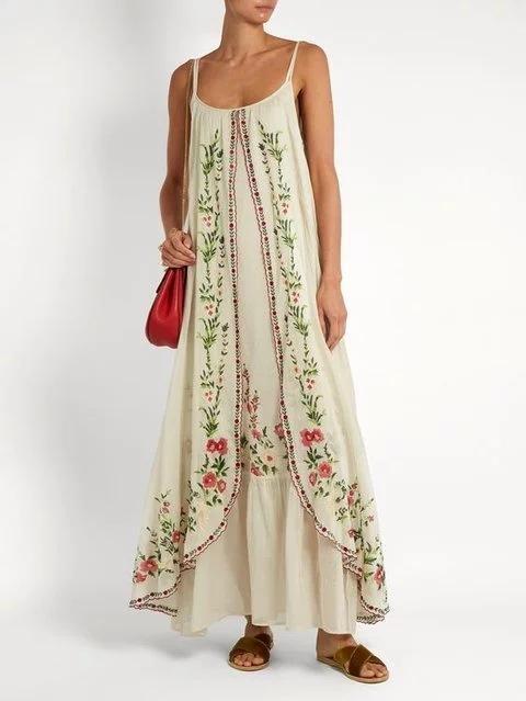 Border Prints Maxi Dress