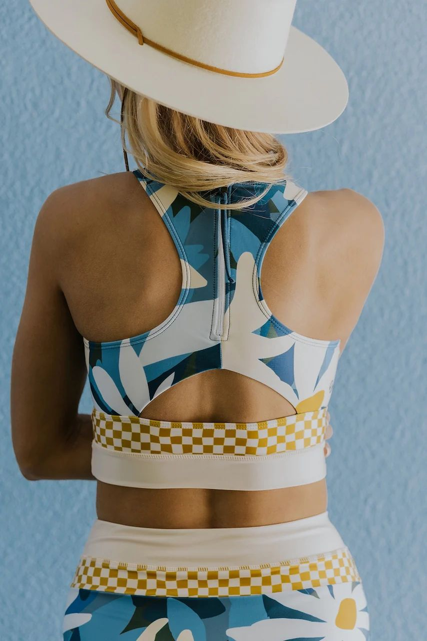 Ivyshape | Striped Zipper-Back Chic Bikini Set