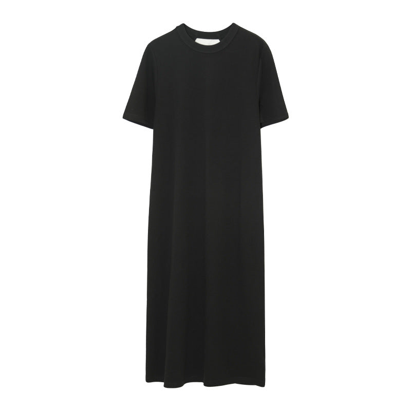 Ivyshape | Sleeve Casual Dress with Crew Neck