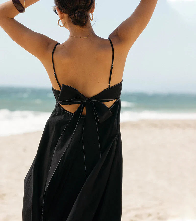 Bowknot Chic Slip Beach Dress