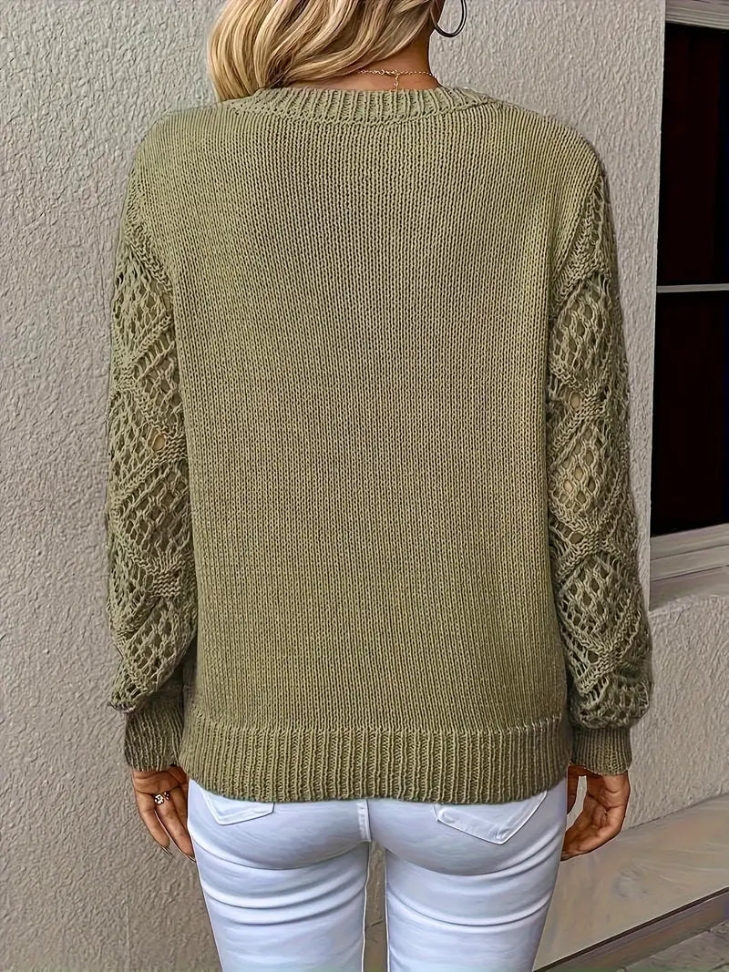 Ivyshape | Stylish V-Neck Pullover Sweater